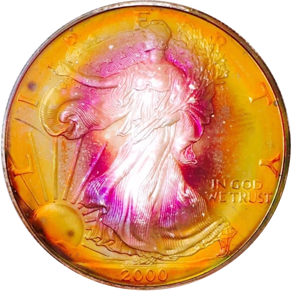 2000-Toned-Silver-Eagle
